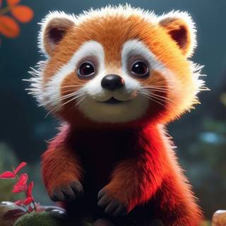 Red panda iPhone wallpaper