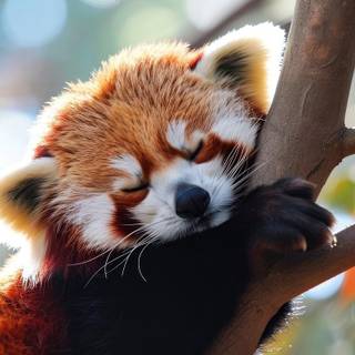 Red panda iPhone wallpaper