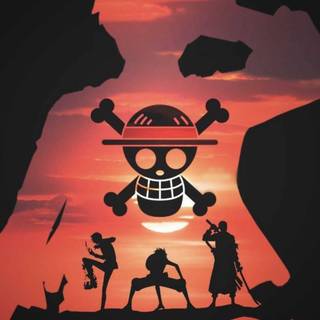 One Piece logo iPhone wallpaper