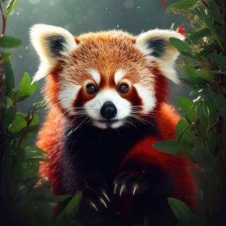 Red panda iPhone wallpaper