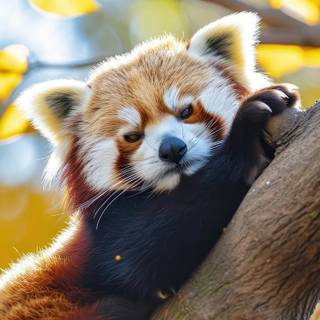 Red panda iPhone wallpaper