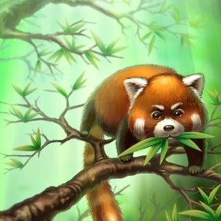 Red panda iPhone wallpaper