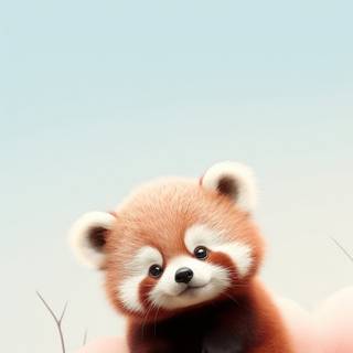 Red panda iPhone wallpaper