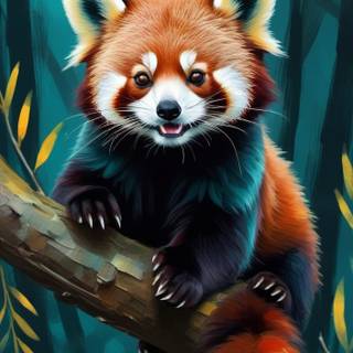 Red panda iPhone wallpaper