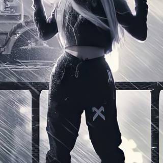 Samurai girl iPhone wallpaper