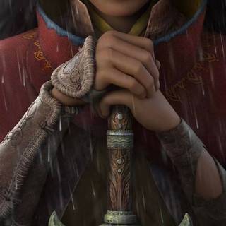 Samurai girl iPhone wallpaper
