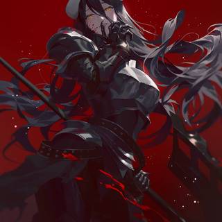 Samurai girl iPhone wallpaper