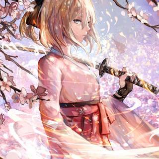 Samurai Sakura wallpaper