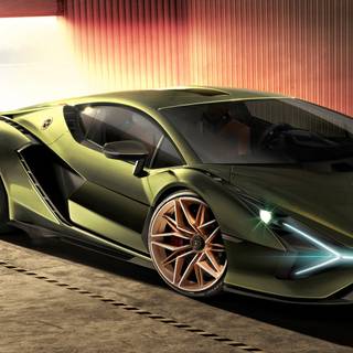 Lamborghini Sian phone wallpaper
