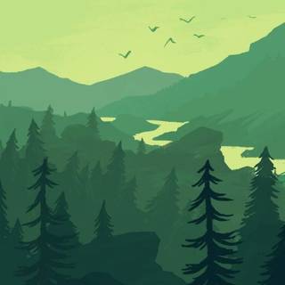 Green minimalist iPhone wallpaper