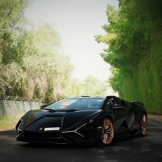 Lamborghini Sian phone wallpaper