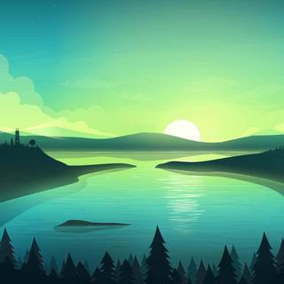 Green minimalist iPhone wallpaper