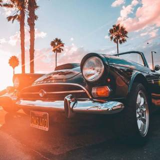 Retro cars iPhone wallpaper