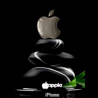 Dark iPhone logo wallpaper