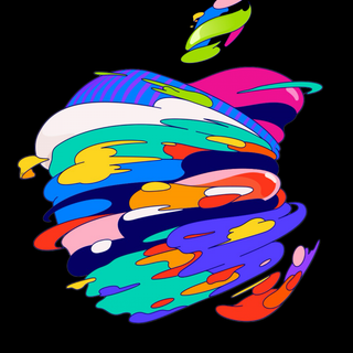 Dark iPhone logo wallpaper