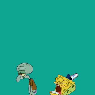 Squidward phone wallpaper