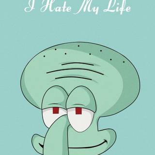 Squidward phone wallpaper