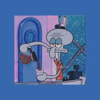 Squidward phone wallpaper