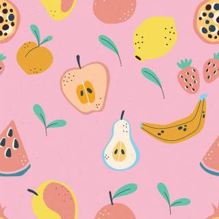 Pink fruit wallpaper