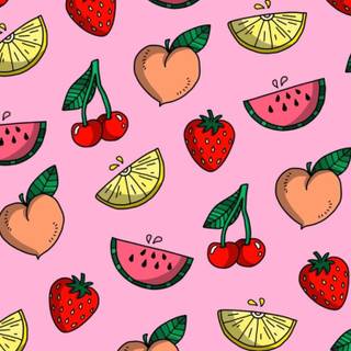 Pink fruit wallpaper