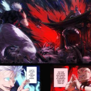 JJK manga panel computer wallpaper