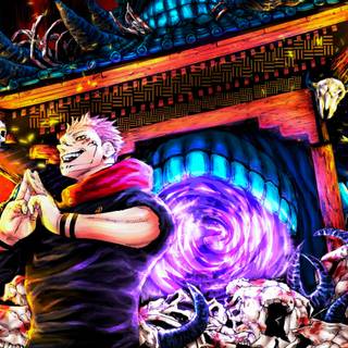 JJK manga panel computer wallpaper