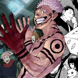 JJK manga panel computer wallpaper