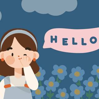 Blue computer cute wallpaper