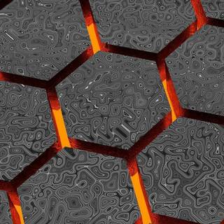 Black honeycomb wallpaper