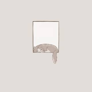 Minimalist cat wallpaper