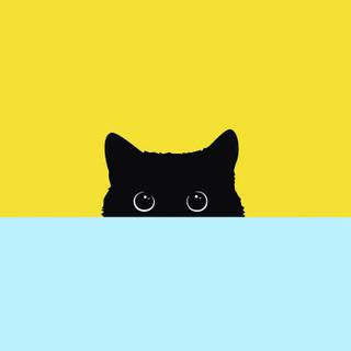 Minimalist cat wallpaper