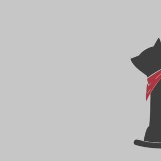 Minimalist cat wallpaper