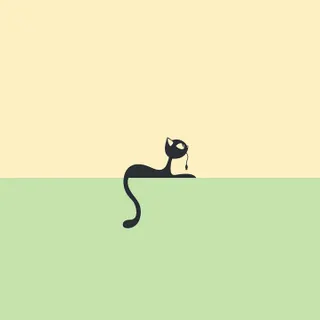 Minimalist cat wallpaper