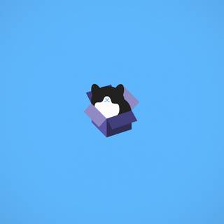 Minimalist cat wallpaper