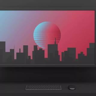 Minimalist retro wallpaper