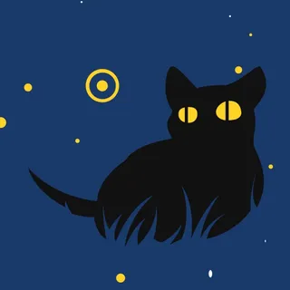 Minimalist cat wallpaper