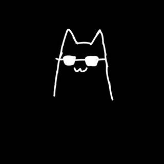 Minimalist cat wallpaper