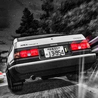 Aesthetic Initial D iPhone wallpaper