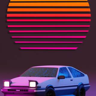 Aesthetic Initial D iPhone wallpaper
