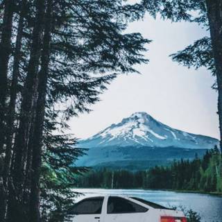 Aesthetic Initial D iPhone wallpaper