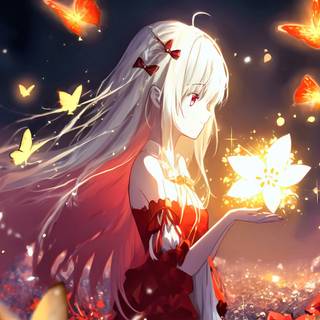 Red anime girls 4k wallpaper