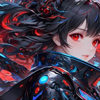 Red anime girls 4k wallpaper