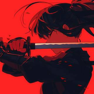 Anime red desktop wallpaper