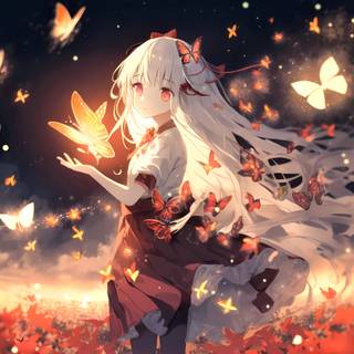 Red anime girls 4k wallpaper