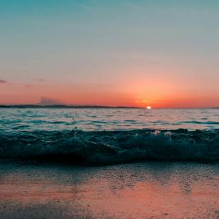 Sea sunset 4k wallpaper