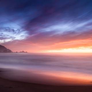 Sea sunset 4k wallpaper