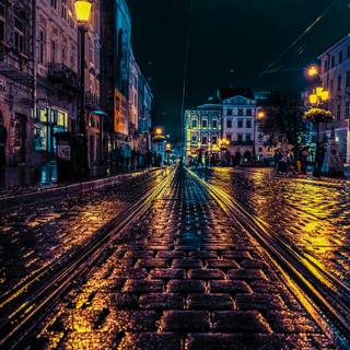 4k night lights wallpaper