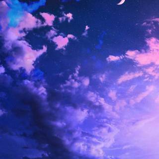 Purple sky iPhone wallpaper