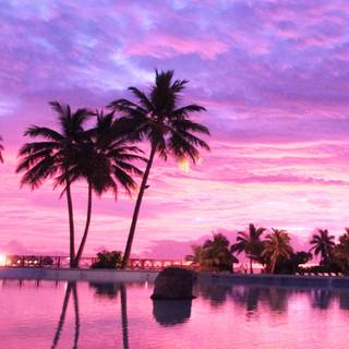 Purple sky iPhone wallpaper