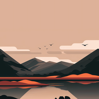 Minimalist mountain phone wallpaper